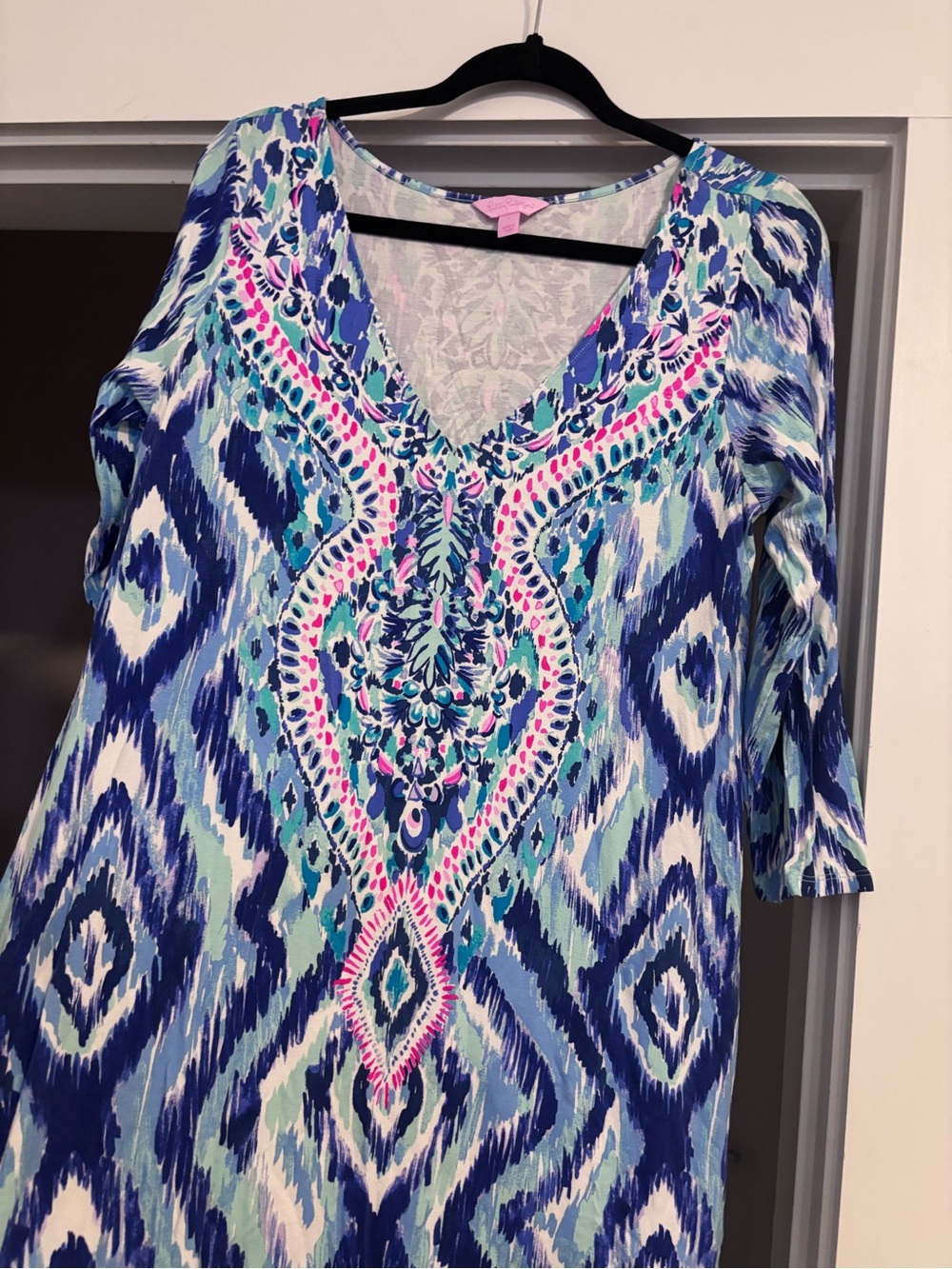 Lilly Pulitzer Ophelia Swing Dress “Blue Swish Skipped a Beach”